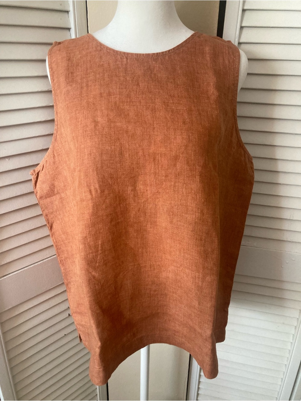 Washed Organic Linen Delave Shell L - Picture 5 of 10